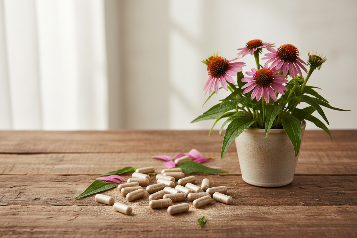 Organic Echinacea (Purp) Powder - 60 Capsules